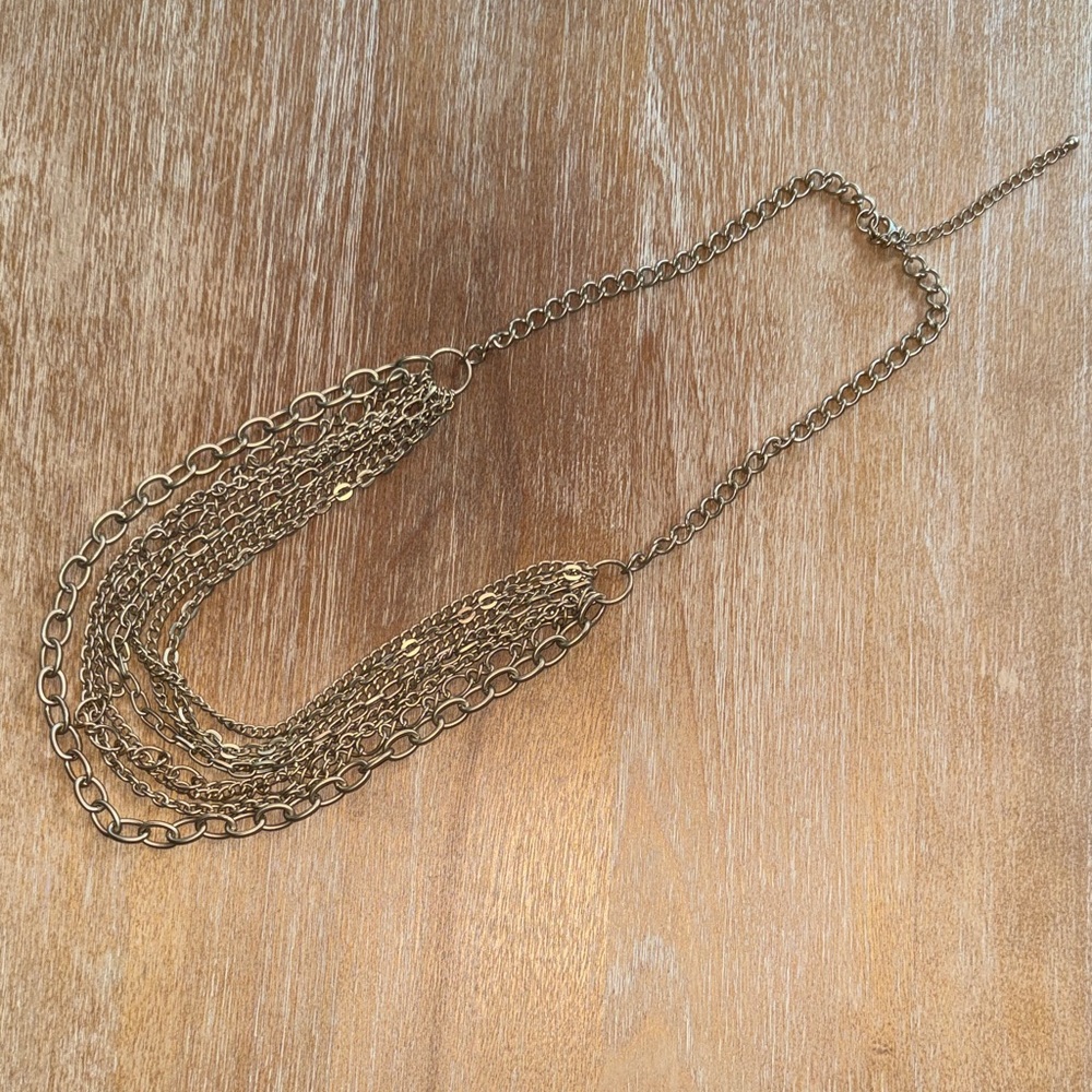 Pier 1 Gold Tone Chain Necklace - Picture 4 of 7